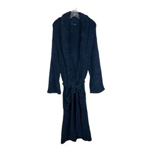 Barefoot Dreams CozyChic Robe Unisex Navy Plush Warm Style 509 Size 1/Sm…